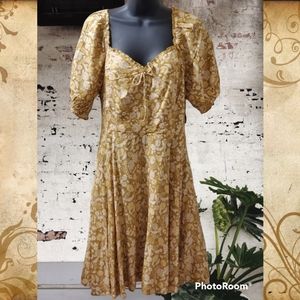 Fit and Flare Puff Sleeve Smocked Mini Dress